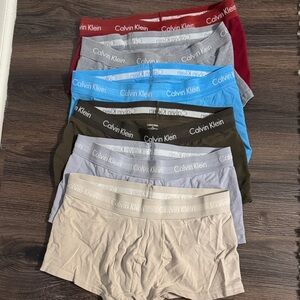 Calvin Klein Men's Boxer Briefs in Red, Gray, Blue, Green, and Tan